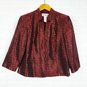 Karen Miller New York Metallic Red & Gold Jacket
